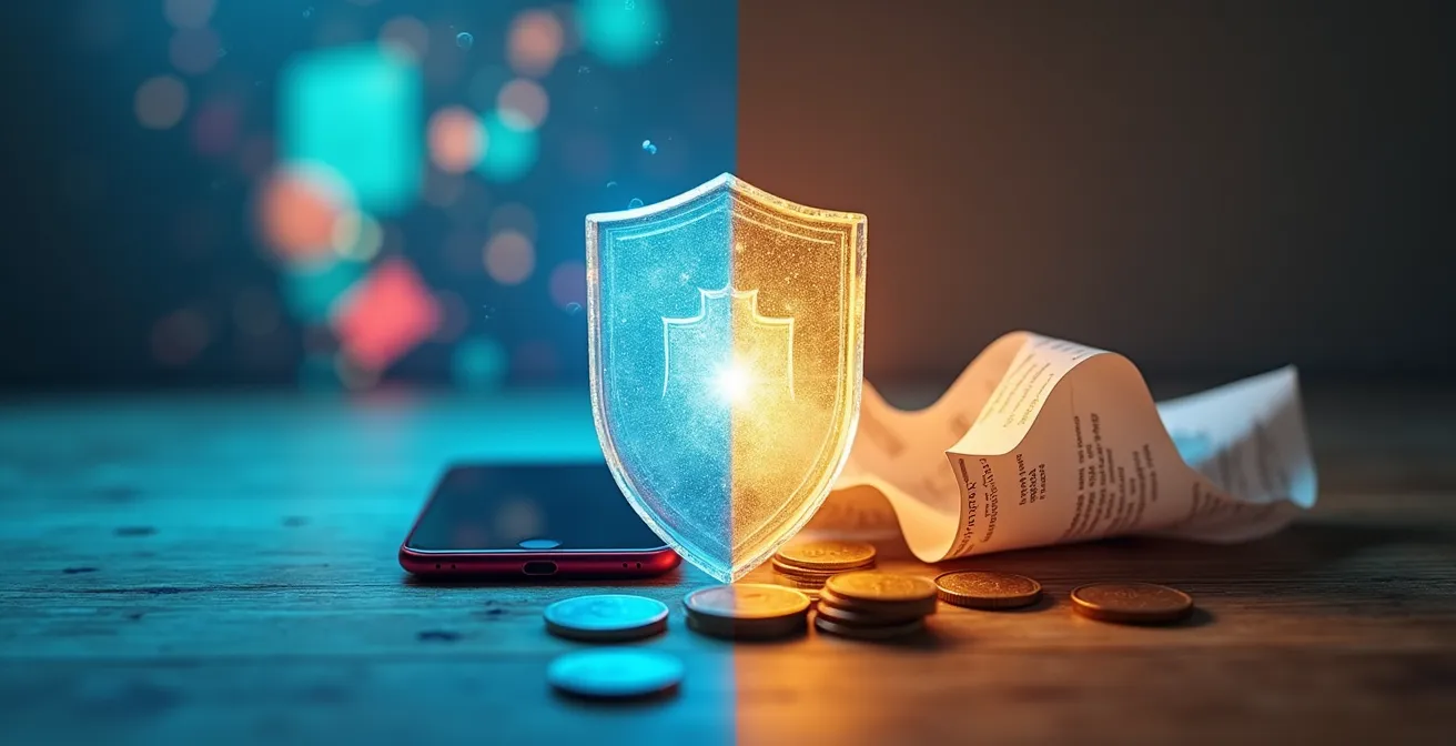 Confronto visivo tra la sicurezza del pagamento digitale con App IO e i rischi del pagamento fisico tradizionale