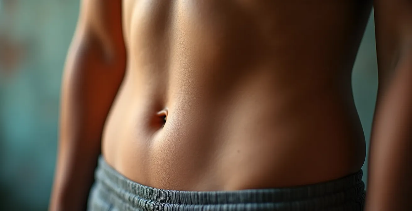 Vista macro del diaframma durante la respirazione profonda